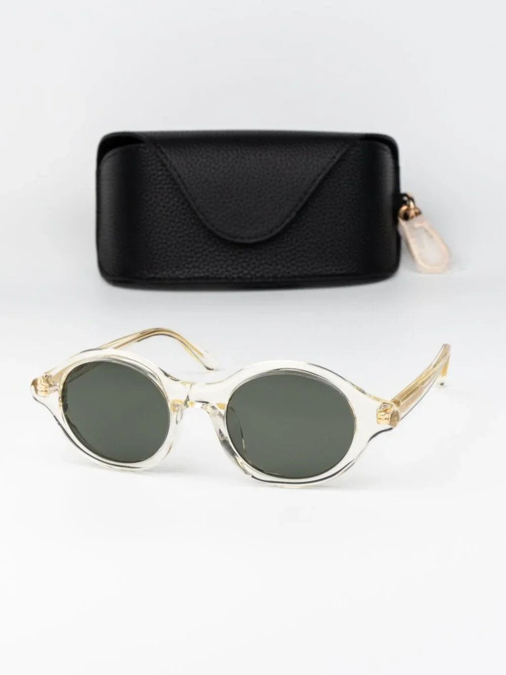 Loewe Women Sunglasses Pale Yellow Green Round LW40162U 57N NEW AUTHENTIC